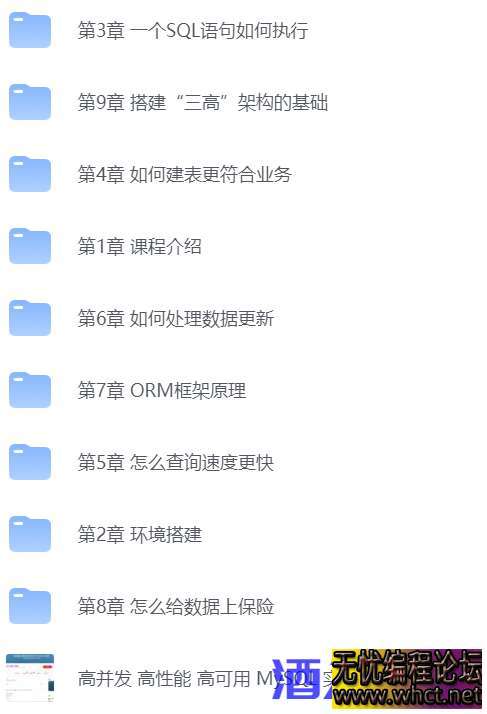 高并发 高性能 高可用 MySQL 实战课程  4602 无忧技术吧www.92wuyou.cn