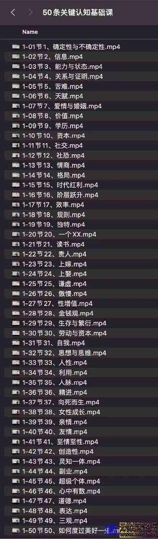 50条关键认知基础课  4014 无忧技术吧www.92wuyou.cn