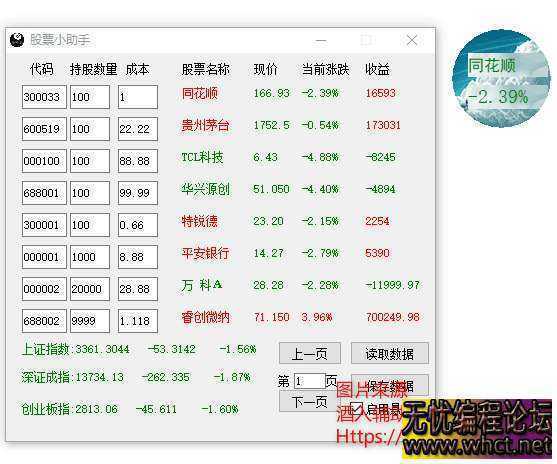 易语言写股票小助手3.0附源码  8678 无忧技术吧www.92wuyou.cn