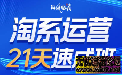 白凤电商·淘系运营21天速成班(更新5月)  9807 无忧技术吧www.92wuyou.cn