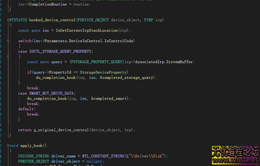 Windows 内核驱动硬件信息屏蔽修改（C 语言）源代码 全开源  7646 无忧技术吧www.92wuyou.cn