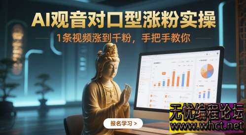 AI 观音对口型涨粉秘籍：1 条视频轻松斩获千粉，详细操作指南来袭  1144 无忧技术吧www.92wuyou.cn