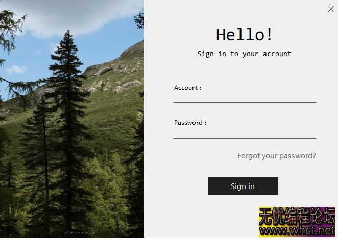 C# 原生组件登录 UI 网络验证登录界面源码分享与 C# 技术实践  1801 无忧技术吧www.92wuyou.cn