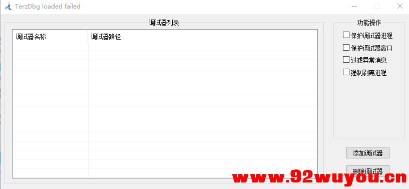 TerzDbg1.5_全系统签名(驱动调试器)支持win11  5435 无忧技术吧www.92wuyou.cn