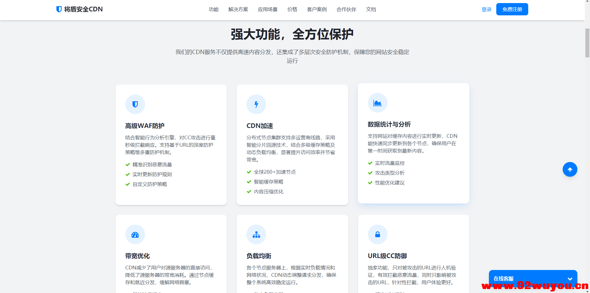 CDN销售单页php源码 给朋友定制的 企业科技风格 LECDN 免费分享给大家  7175 无忧技术吧www.92wuyou.cn