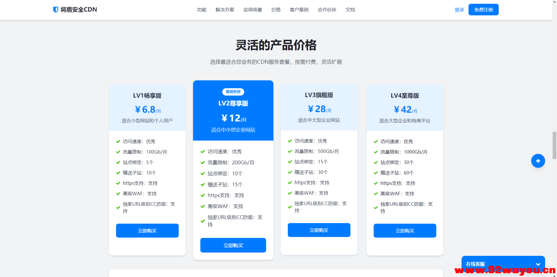 CDN销售单页php源码 给朋友定制的 企业科技风格 LECDN 免费分享给大家  6873 无忧技术吧www.92wuyou.cn